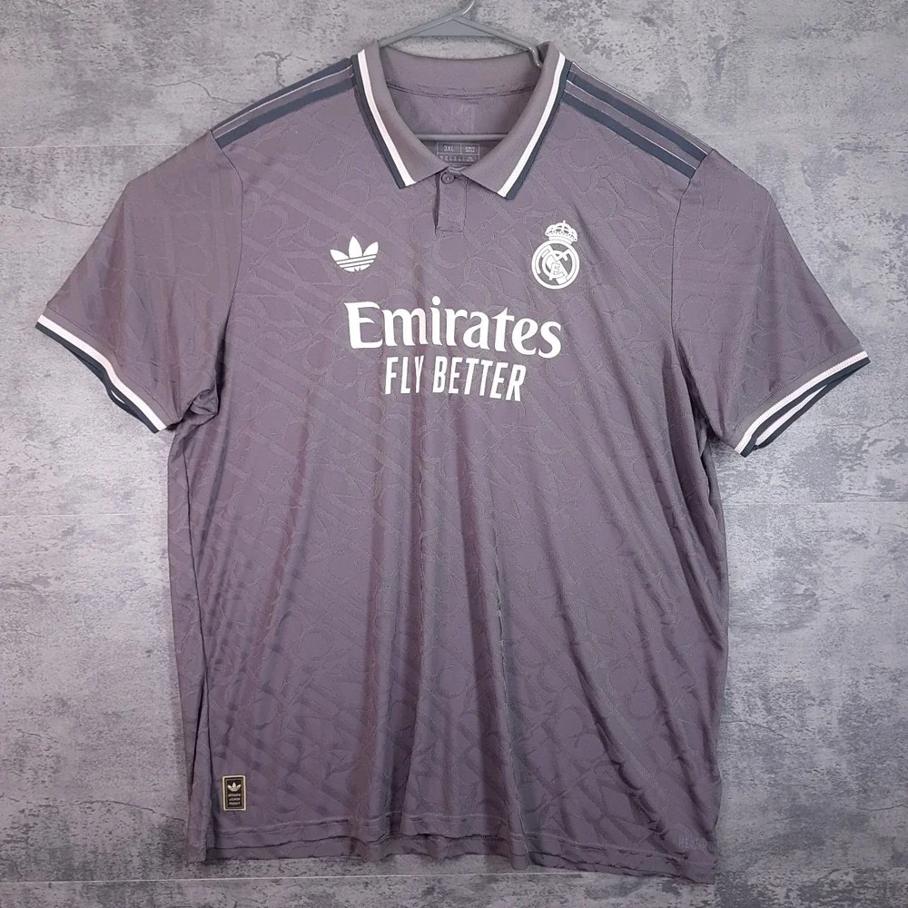 ADIDAS Real Madrid 2024/25 Authentic Third Soccer Jersey Mens 3XL Grey